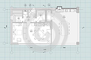 Standard furniture symbols used in architecture