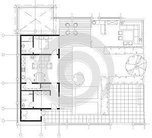 Standard living room furniture symbols set