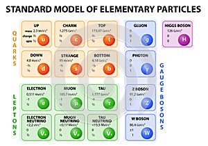 Standard model of elementary particles