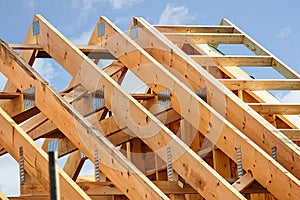 Standard timber frame roof structure photo