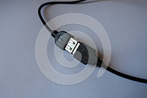 USB plug inserted into USB receptacle