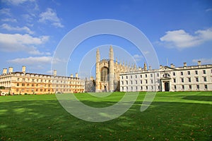 Standard view of King`s College in Cambridge University