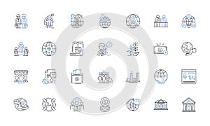 Standardization line icons collection. Uniformity, Consistency, Homogenization, Normalization, Conformity, Regulation