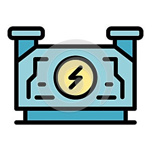 Standby generator icon vector flat