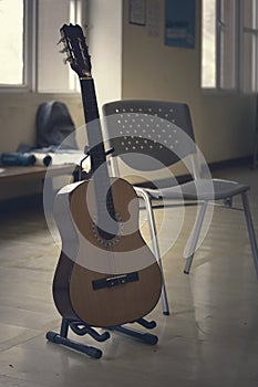 Standing acoustic guitar 2