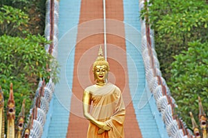 Standing buddha image at Doi Sapphanyu temple,Chiang Mai ,Thailand