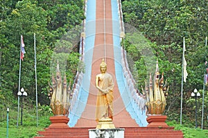 Standing buddha image at Doi Sapphanyu temple,Chiang Mai ,Thailand