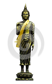 Standing buddha image statue