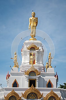 Standing Buddha statue at Wat Bang Nam Phueng
