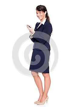 Standing business woman
