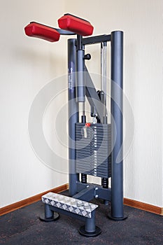 Standing calf raises gym workout machine