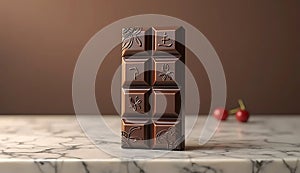 A photo of chocolate bar on a table