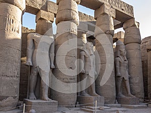 Standing colossal statues of Ramesses II