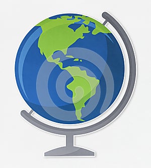 Standing desk globe geography icon