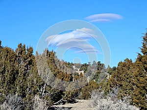 Standing Lenticular (Lenticularis) Clouds