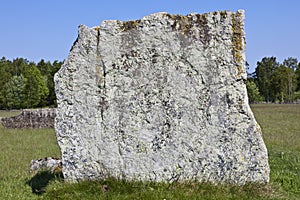 Standing menhir rock