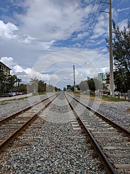 Standing in the middle of the tracks