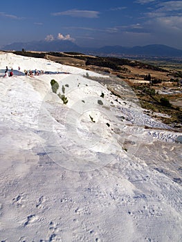 Standing on mountain