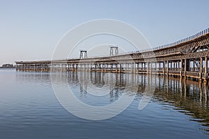 Standing next to the Rio Tinto Pier