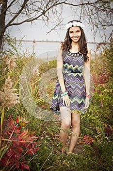 Standing on a path by the beach