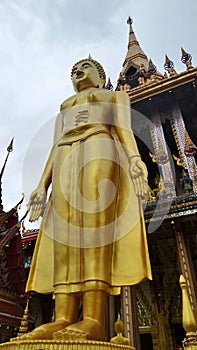 Standing posture Buddha sculpture