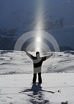 Standing in Snow, Enjoying Sunlight