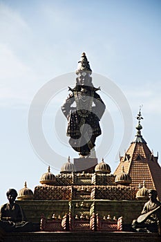 Standing statue of Lord Vitthal and sant during Ganpati Festival, Pune