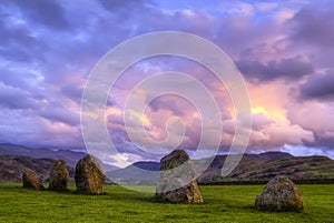 Standing stones.