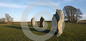 Standing stones at the Avebury Stone Circle