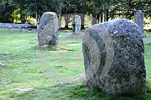 Standing Stones at the Clava Cairns burial site