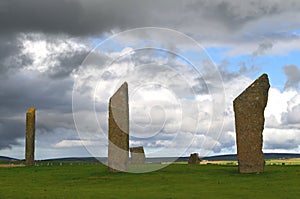 Standing Stones of Stenness, Neolithic megaliths in the island of Mainland Orkney, Scotland