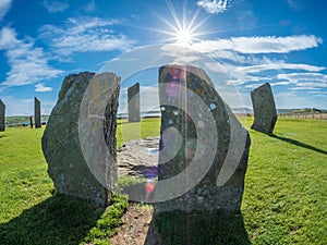 Standing Stones of Stenness, Orkney, Scotland. Neolithic photo