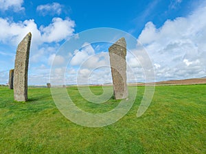 Standing Stones of Stenness, Orkney, Scotland. Neolithic photo