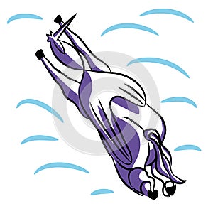 Flying Unicorn vector illustration photo