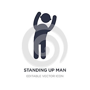 standing up man icon on white background. Simple element illustration from People concept