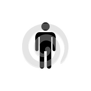 Standing Up Person Icon Vector in Trendy Flat Style. Silhouette Man Symbol Illustration