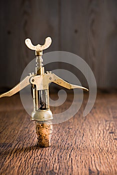 Standing vintage corkscrew