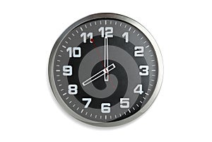 Standless Clock Isolate on White Background, 8 O`Clock