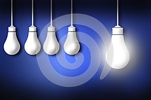 Standout idea bulb concept photo