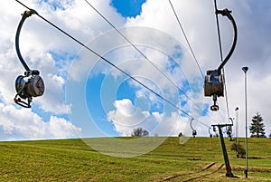 Standstill Lift On A Ski Slope