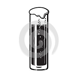 Stange beer glass. Hand drawn vector illustration on white background.