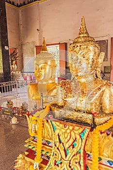 Stange Buddha statue at Pratong temple, Phuket, Thailand