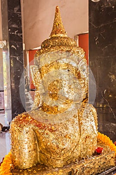 Stange Buddha statue at Pratong temple, Phuket, Thailand