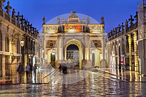 Stanislas Square in the evening, Nancy, France photo