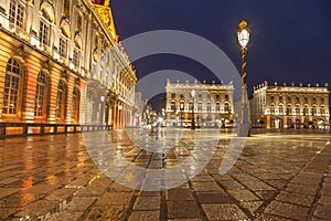 Stanislas Square at rainy evening, Nancy