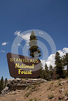 Stanislaus National Forest Sign