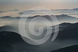 Stanisoara mountains and clouds