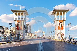 Stanley Bridge, popular architectural landmark of Alexandria, Egypt