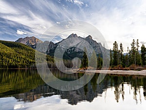 Stanley Lake Idaho near sunset