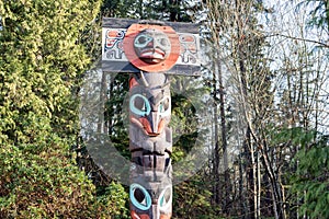 Stanley Park First Nations Totem Poles in Vancouver, Canada